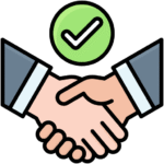 Fiabilité bancaire - poignée de main symbolisant la confiance