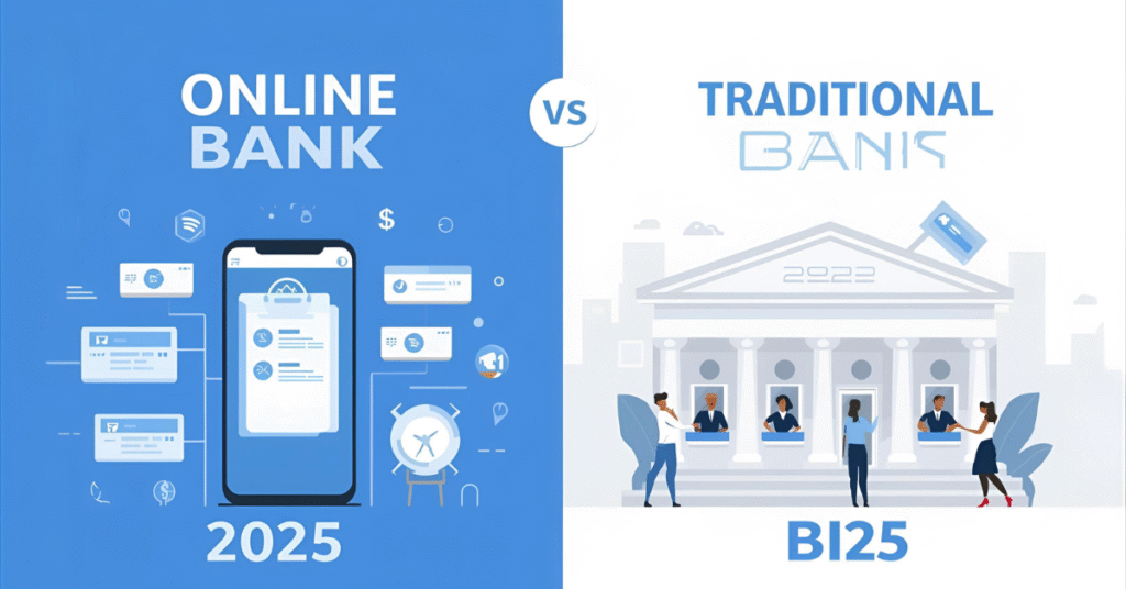 banques en ligne vs banques traditionnelles 2025 comparatif